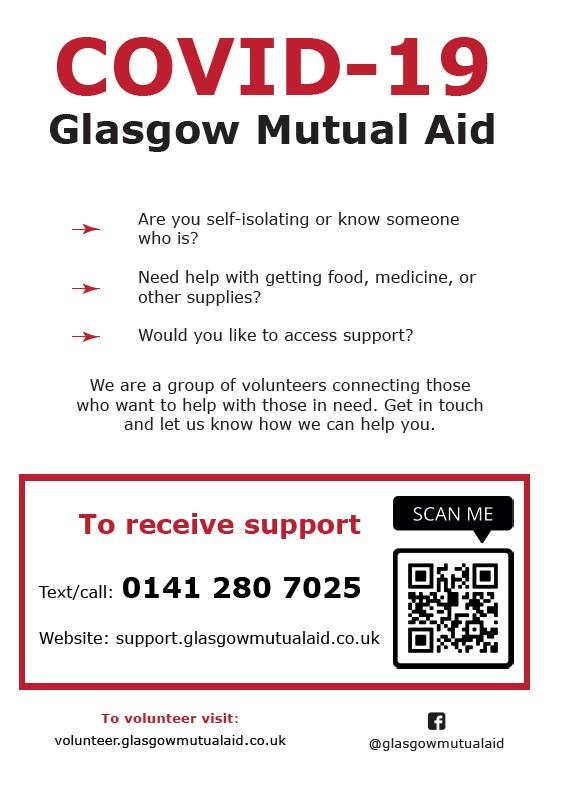 Glasgow Mutual Aid poster