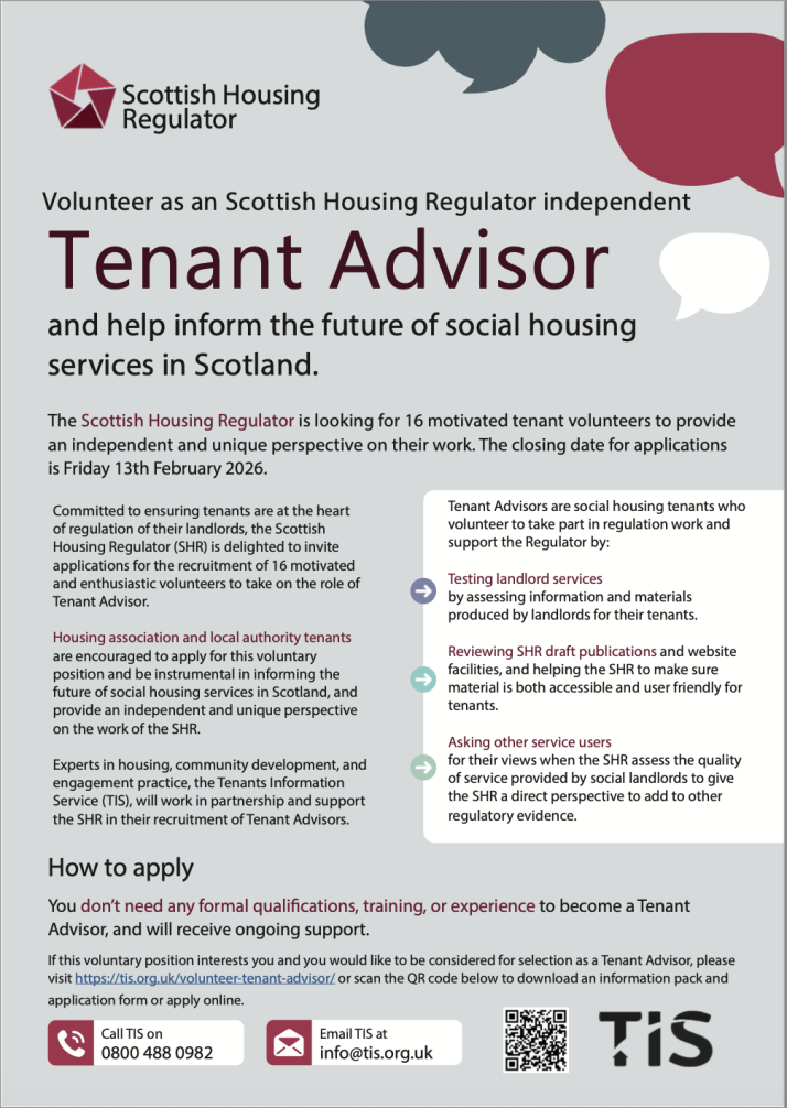 SHR Tenant Volunteer Flyer Image